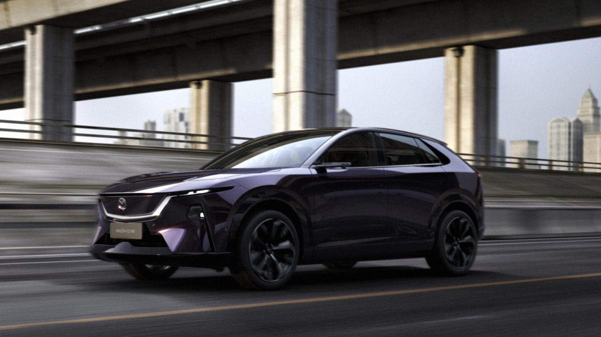 Crossover Mazda EZ-60 چرخ های عقب را با EV کامل یا طیف کامل بذر ارائه می دهد