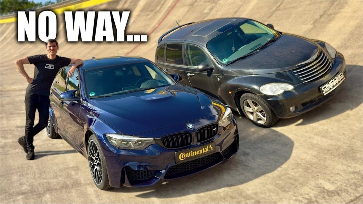 PT Cruiser در مقابل BMW M3 Track Battle نشان می دهد که لاستیک های مناسب چقدر مهم هستند