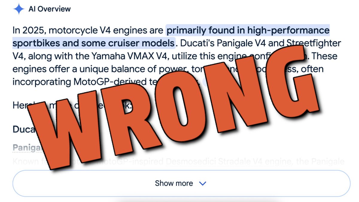 YouTube ai ai ai ai slop Google در مورد موتور سیکلت های هوش مصنوعی که موجود نیستند می گوید